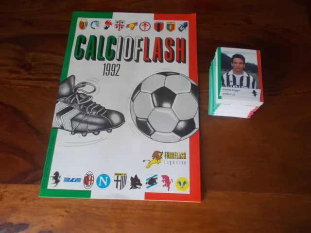 Set Completo -5 + Album Vuoto Calcioflash 1992 Euroflash No Panini Ottimo Stato