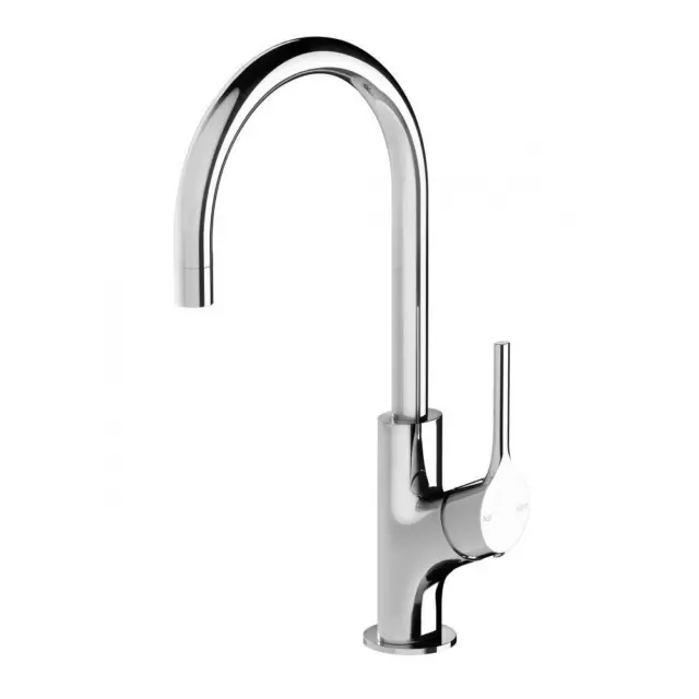 New Phoenix Kitchen Sink Mixer 160mm Gooseneck Faucet Chrome Tap Vivid VV735 CHR