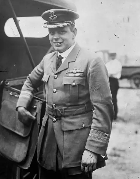 Airship Pilot Major George Herbert Scott At Mineola Aviation History Old Photo