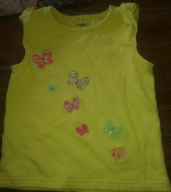 Guc Gymboree size 4 tank top yellow butterflies butterfly sweet girls