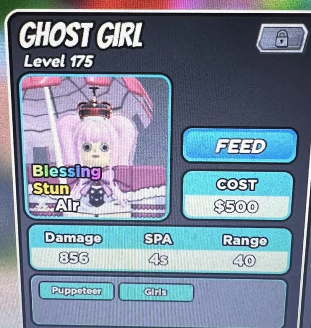 Ghost Girl, Trade Roblox All Star Tower Defense (ASTD) Items