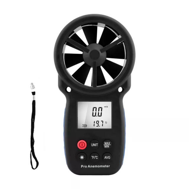 Anemometer digital Windmessgerät Flügelradanemometer Luftstrommessgerät 30 m/s