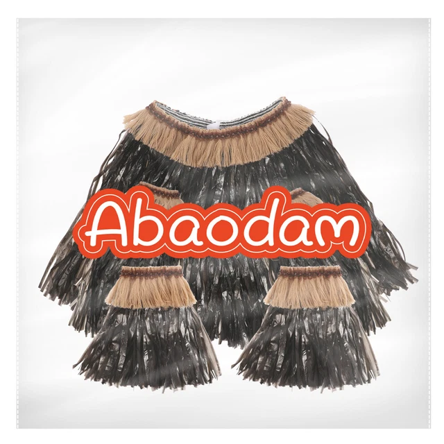 Black Dress Kids Hawaiian Party Decorations Hula Skirt Women's 6