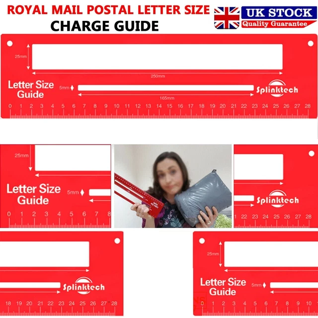 ROYAL MAIL LETTER Postal Template Size Guide Postage Package Ruler Post