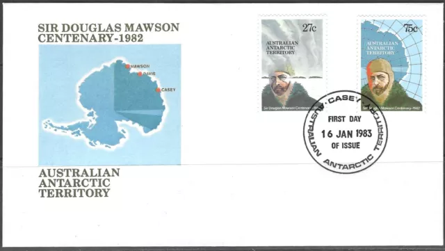 Australian Antarctic Territory - 1982 First Day Cover - Sir Douglas Mawson
