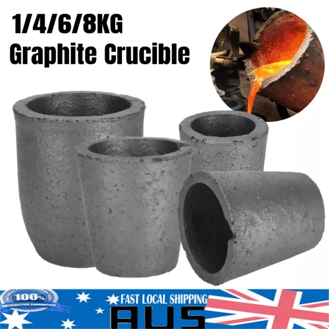 1/4/6/8KG Graphite Carbide Furnace Casting Crucible Refining Melting Tool AU