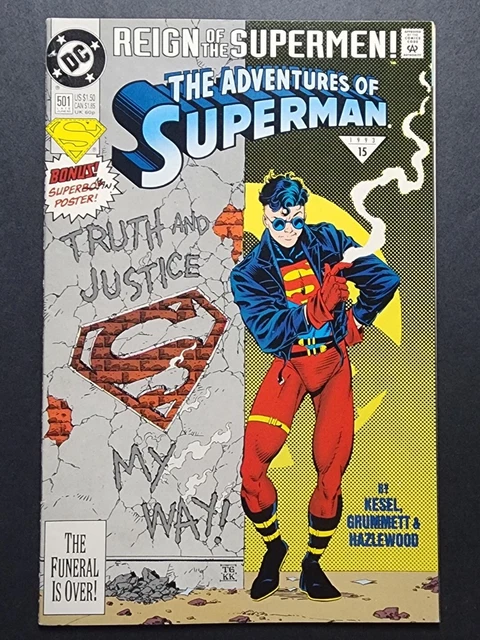 Adventures of Superman #501 (1993) Reign of the Supermen! DC Comics Comic Book