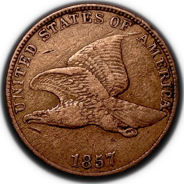Choice XF+ 1857 Flying Eagle Cent Coin - Possibly AU - NICE Collector Coin
