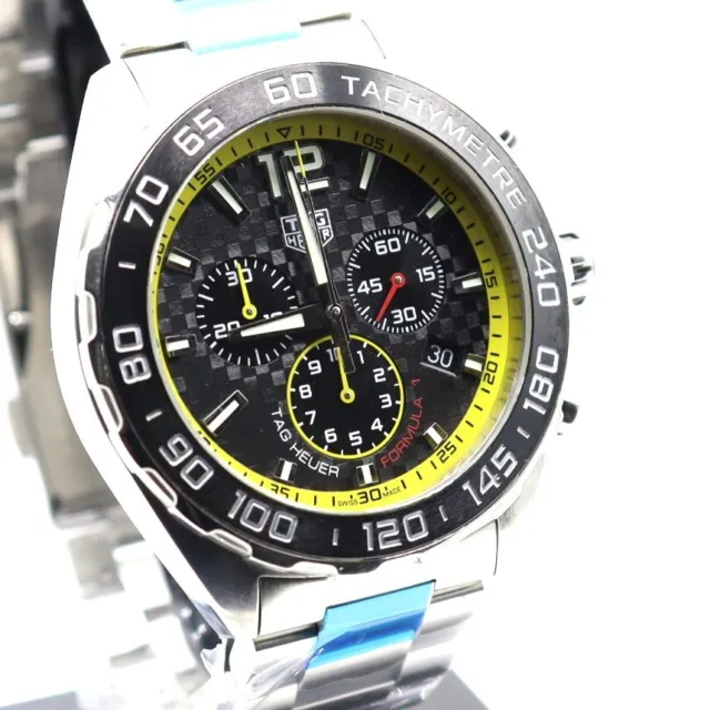 Tag Heuer Formula One F1 watch yellow serviced new genuine bracelet warranty