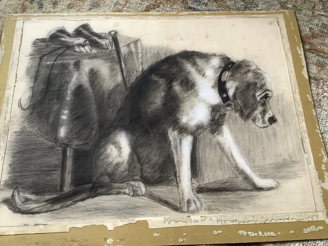 19TH CENTURY ANTIQUE Pencil Drawing Of Sir Edwin Landseer Original. £75 ...
