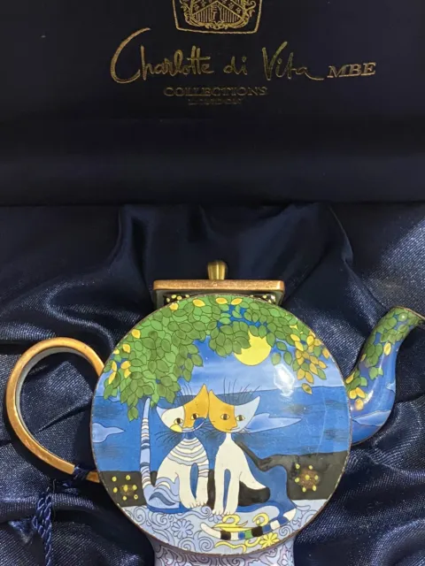 2003 Numbered Edition GOEBEL CHARLOTTE DI VITA Enamelled Copper Teapot - Boxed