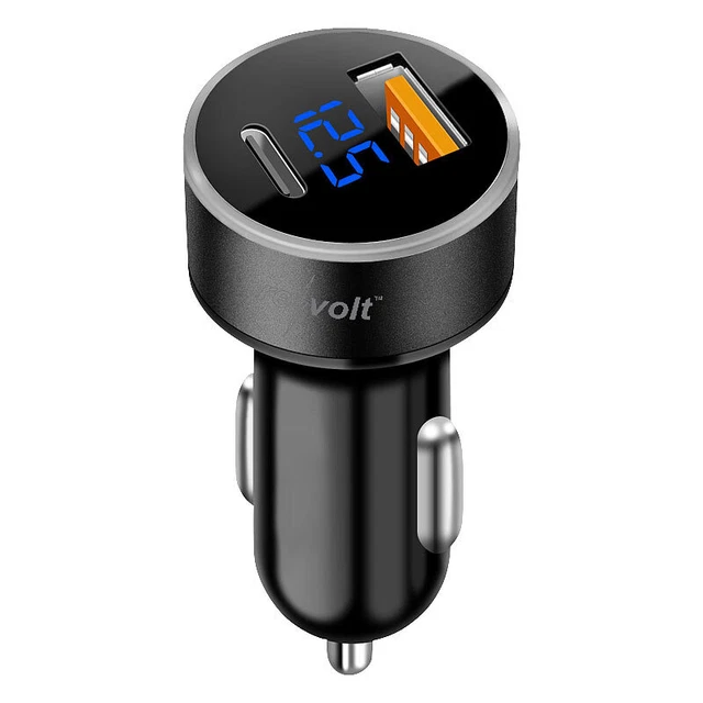 revolt Kfz-USB-Ladegerät, LED-Spannungsanzeige, USB-C PD & USB Typ A, 32 W