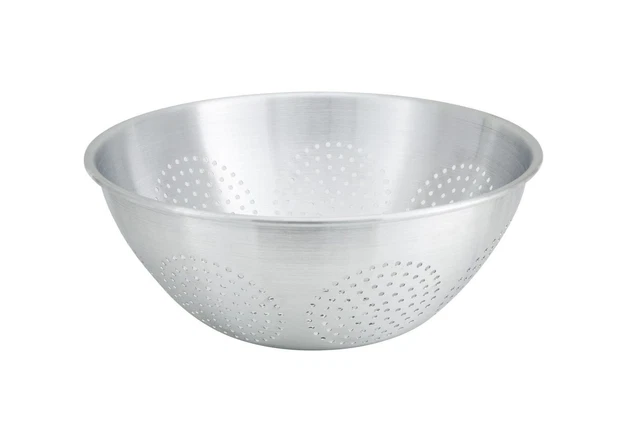 Winco ALO-16, 16-Quart Chinese-Style Aluminum Colander