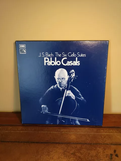 RLS 712 Bach The Six Cello Suites / Pablo Casals 3 LP EMI Classical box set
