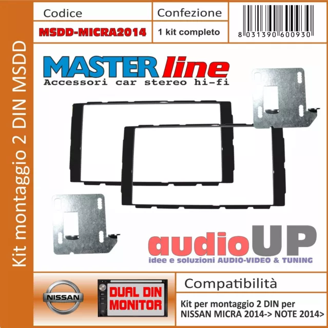 Panneau car Radio 2 din Nissan Micra 2014 IN Avant Set Double din Installation