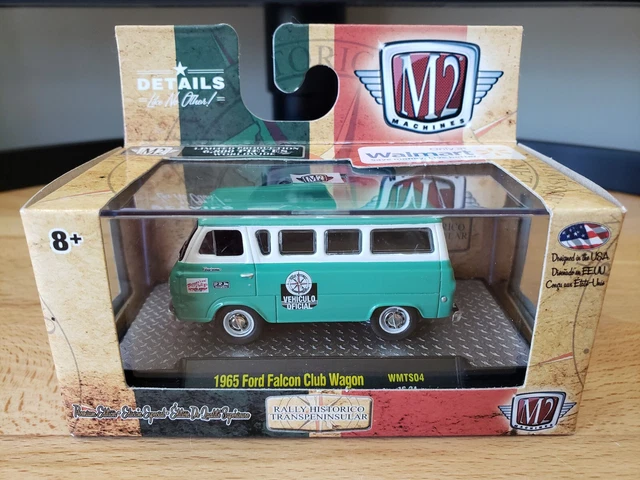 M2 Machines Detroit Muscle 1965 Ford Falcon Club Wagon WMTS04 16-34 Diecast 1:64
