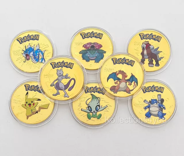 Pokemon Charizard Placcato Oro da Collezione Monete Scheda Set Regalo Souvenir