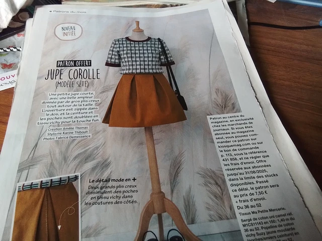 Patron De Couture Modes Et Travaux N°546368 - Blouse Et Jupe Portefeuille, Neuf