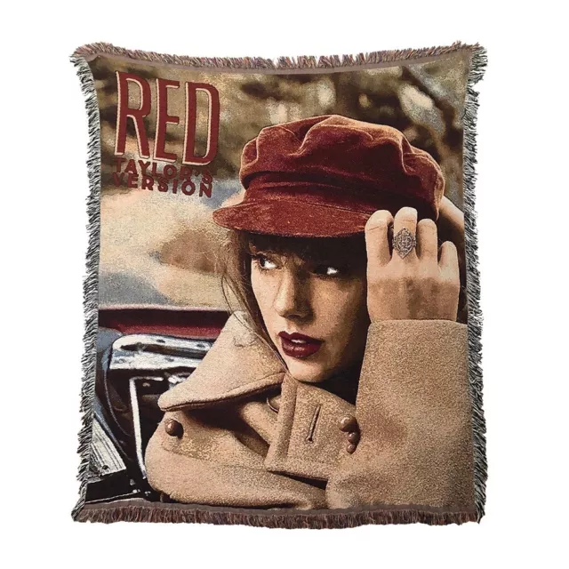 Taylor Swift RED Taylor’s Version Album Cover Woven Blanket! BNIP! Sold Out!!!