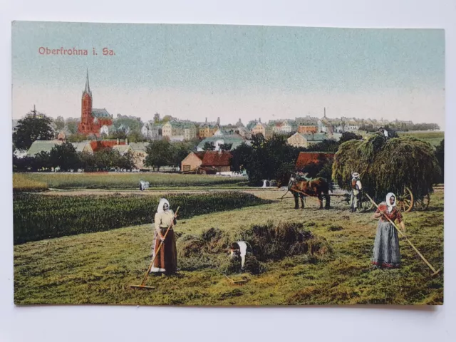 Postcard Limbach Oberfrohna in Saxony near Chemnitz