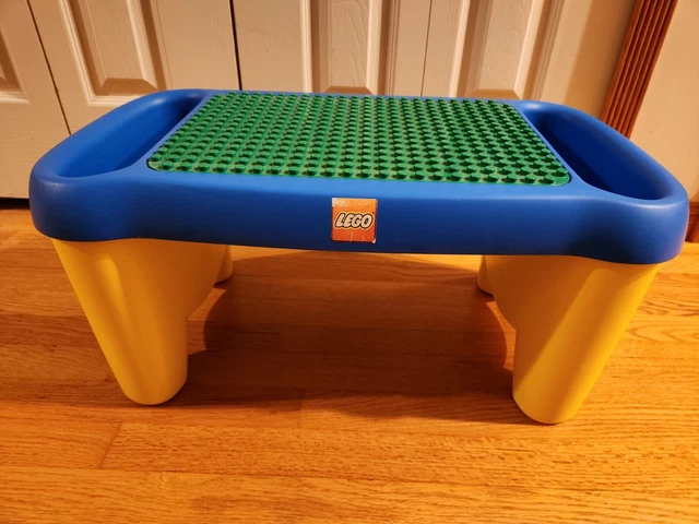 Vintage 1998 RARE Blue Lego Lap Table Storage Trays Sliding Green Carrying  Case