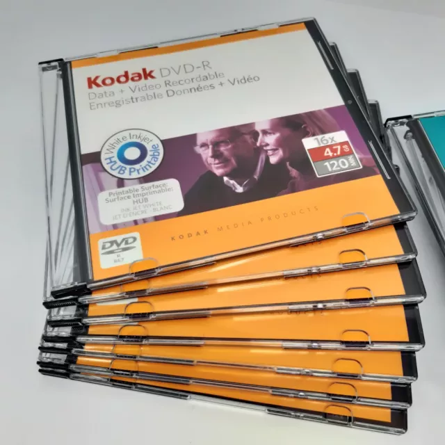 7 x KODAK DVD-R  16X 4.7GB 120min Printable Surface + 6x  Imation CD-RW Bundle 2