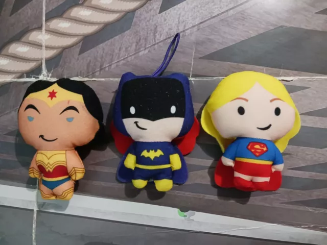 DC Super Hero girls Mini Plushies  Wonder Woman, Batgirl & Supergirl  Lot