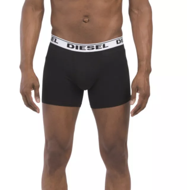 Diesel Sebastian Boxer Briefs 3 Pack Stretch Cotton Black Gray Mens Size Large 2