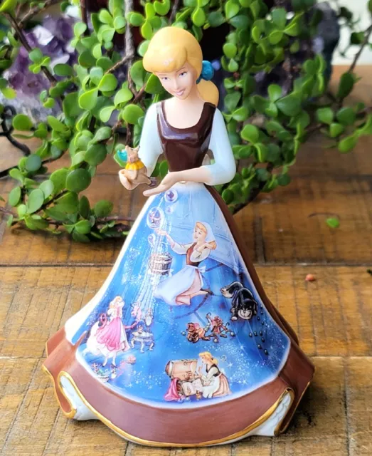 DISNEY Cinderella Dream 2008 Bradford Editions Princess Figurine Bell PRESTINE