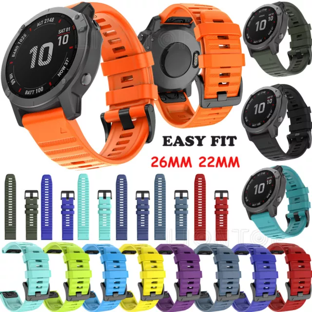 Silikon Armband für Garmin Fenix 6 Pro 6X 5 5X Plus 3 HR Forerunner 945 935 S60