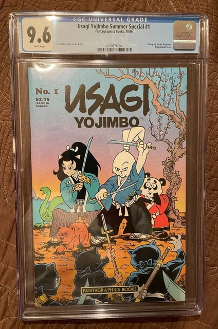 USAGI YOJIMBO SUMMER SPECIAL #1 CGC 9.6 Near Mint+ White Pages 1986