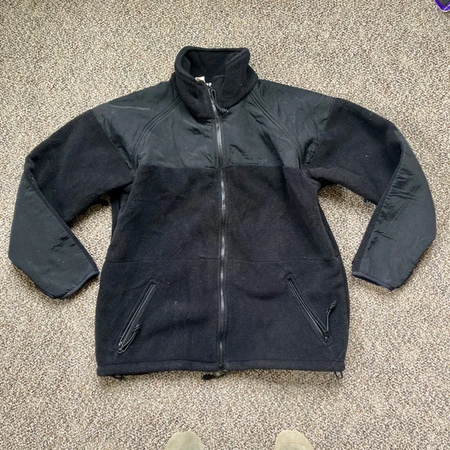USGI Fleece Jacket Cold Weather Black Shirt Size MEDIUM DSCP by Peckham Army