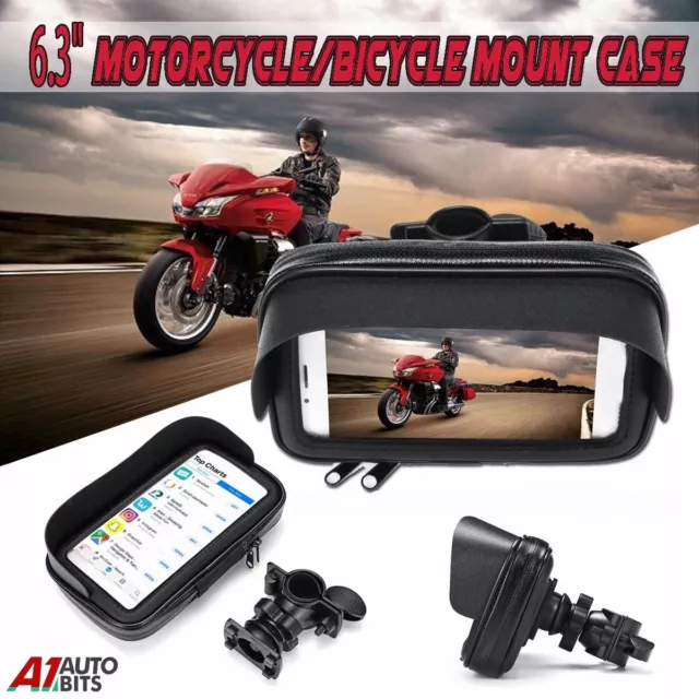 Waterproof Mobile Phone 360° Case Bag Mount Holder for Motorbike Bicycle Bike