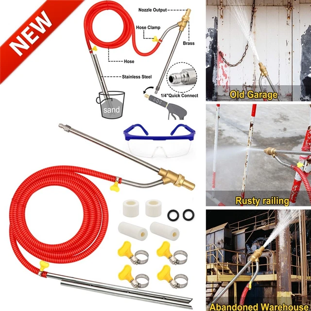 PRESSURE WASHER WET Sand Blaster Attachment,Dustless Abrasive