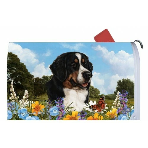 Magnetic Mailbox Wrap (Summer) - Bernese Mountain Dog 56051