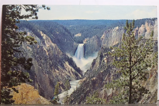 Yellowstone National Park Artist Point Grand Canyon Lower Falls Postcard Old PC