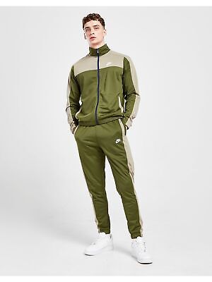 Men's Nike Full Tracksuit Bottoms Zip Top Khaki Jacket Pants Joggers S M L XL