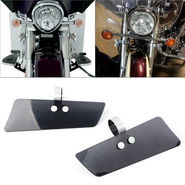 2 deflettori aria vento marrone/forcella adatti per Honda VTX1300R Kawasaki Suzuki Yamaha