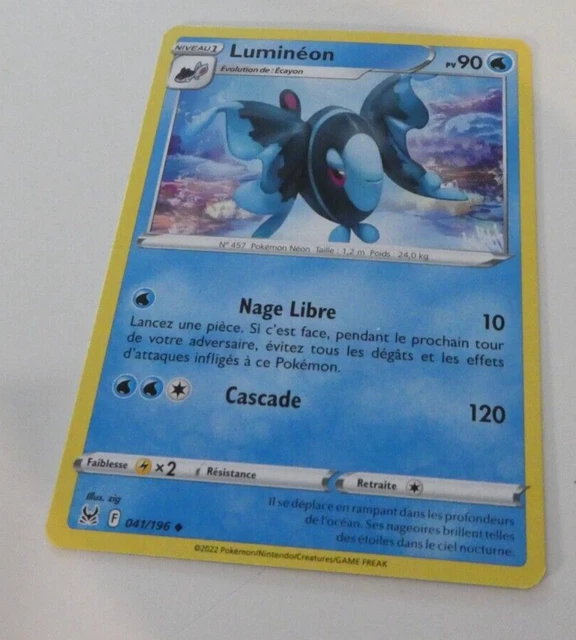 Pokemon Origine Perdue Francaise Card Carte Lumineon 041/196 Vf Fr Jcc Neuf