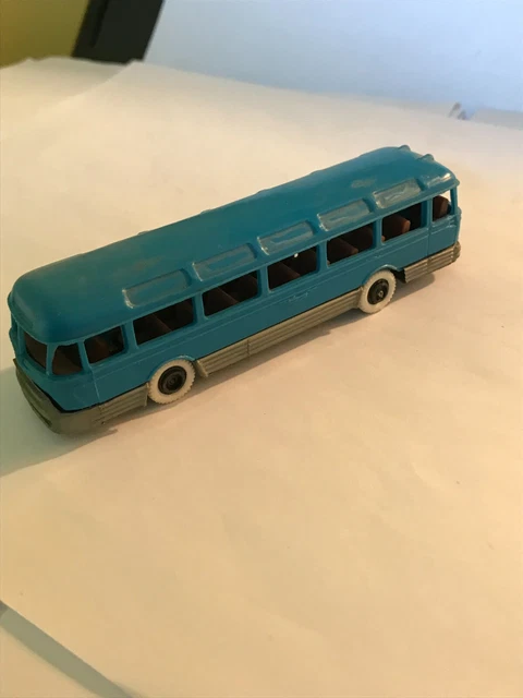 Dinky Toys France 1/43 - Autocar Chausson bleu réf 29F et sa boîte reproduction