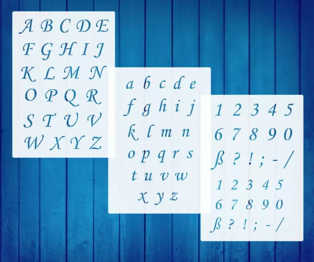 Alphabet Nr.39 Schrift - Schablonen ● Buchstaben ABC groß, abc klein oder Zahlen