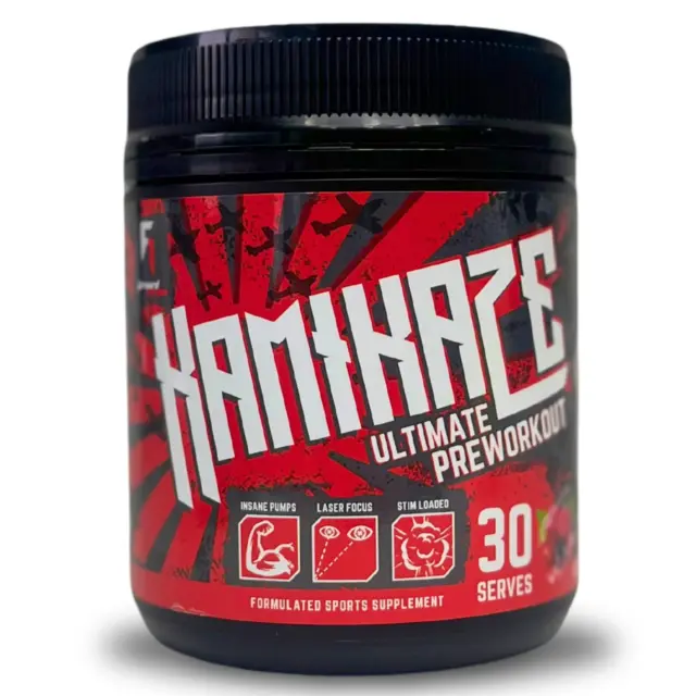 KAMIKAZE Stim Pre-workout - TWIN PACK WILD BERRY SODA & LEMON JELLY BEAN 2