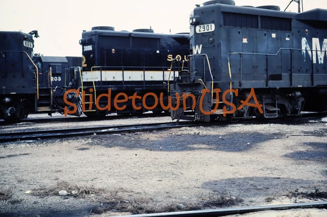 Vtg 1980's Original Photo Train Slide 2901 Engine Norfolk & Western NW X2O079