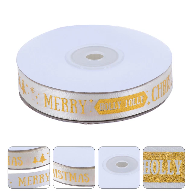 1 rolle Haar Bogen Band Rollen Druck Ripsband Urlaub Bänder Weihnachten Diy Band
