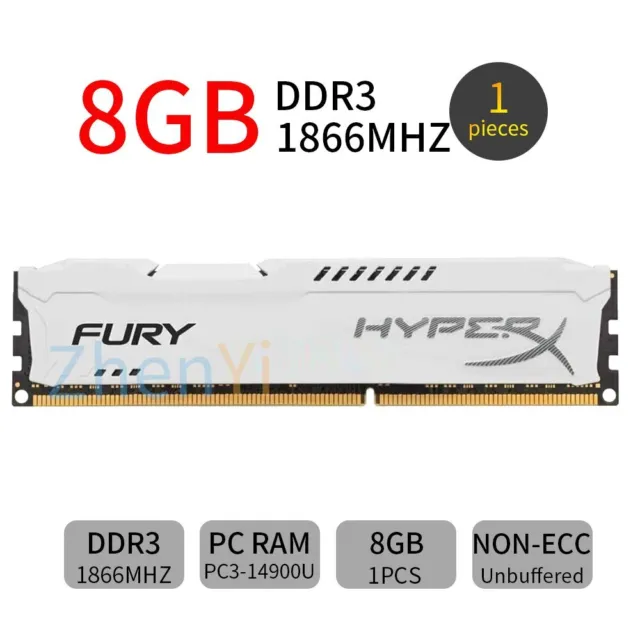 Kingston HyperX FURY 8GB 1866MHz DDR3 PC3-14900 240Pin DIMM Desktop Memory SDRAM