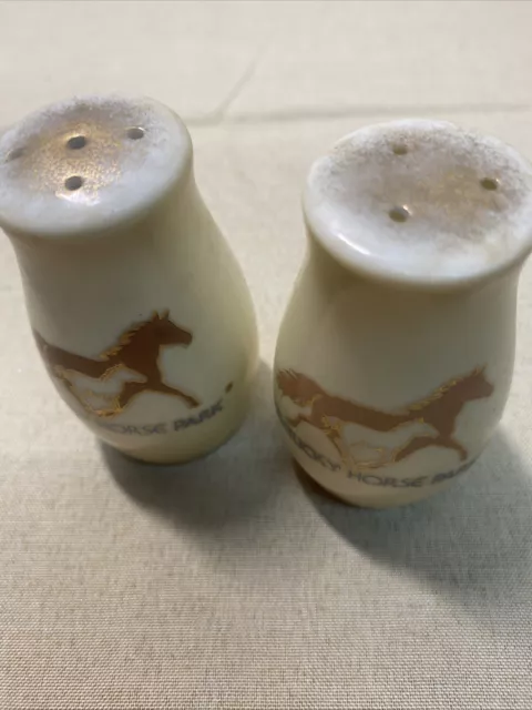 Kentucky HORSE Park Salt and Pepper Shakers set S & P ceramic Souvenir KY GO 2