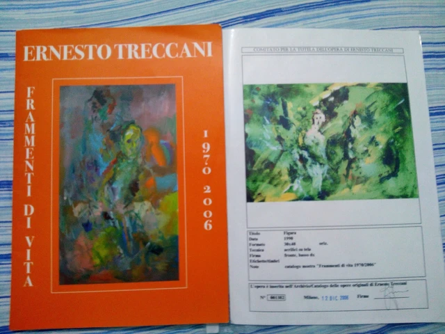 Ernesto Treccani Olio su tela Cm 30x40 Archiviato E pubblicato