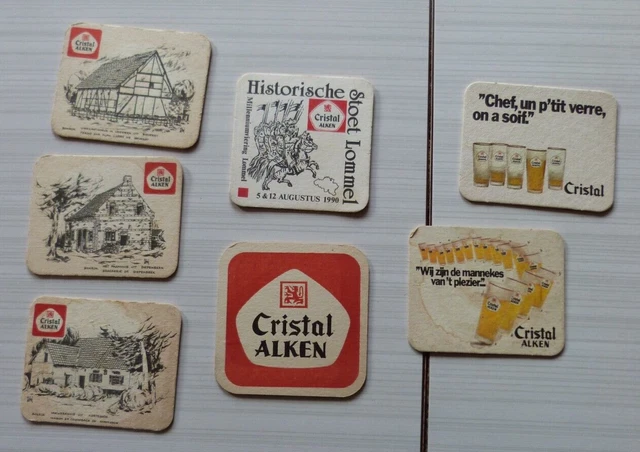 7 Sous Bock Biere Cristal Alken