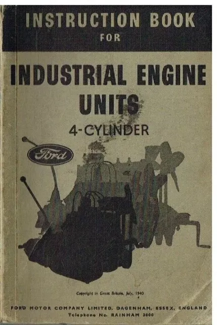 FORD 8hp 10hp 24hp FORDSON TRACTOR WW2 IND.ENG. 1940 OWNERS MAINTENANCE HANDBOOK