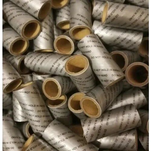 25pc 1" x 2.5" silver print firework kraft tube